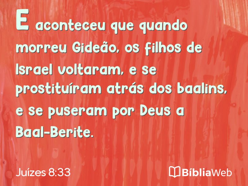Juízes 8:33 em imagem para compartilhar