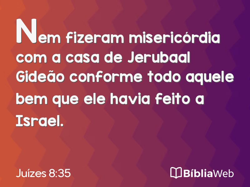 Juízes 8:35 em imagem para compartilhar