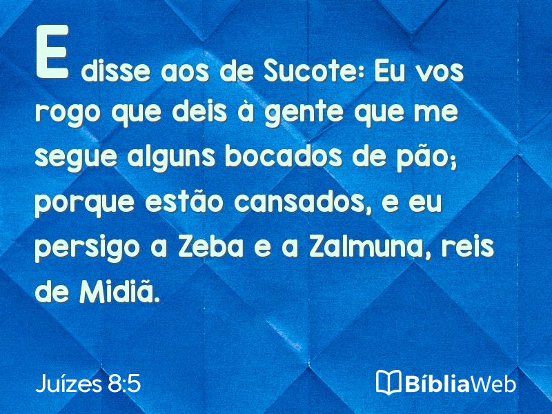 Juízes 8:5 em imagem para compartilhar