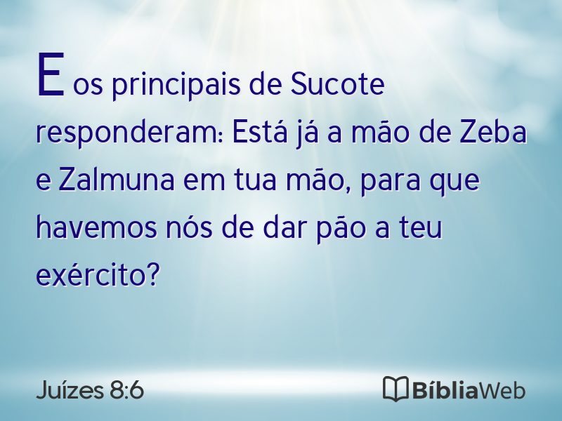 Juízes 8:6 em imagem para compartilhar