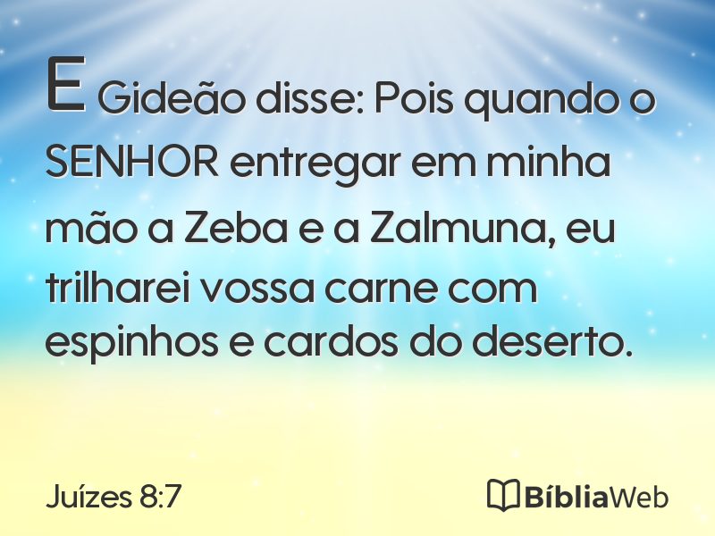 Juízes 8:7 em imagem para compartilhar