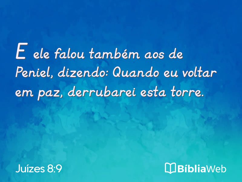 Juízes 8:9 em imagem para compartilhar