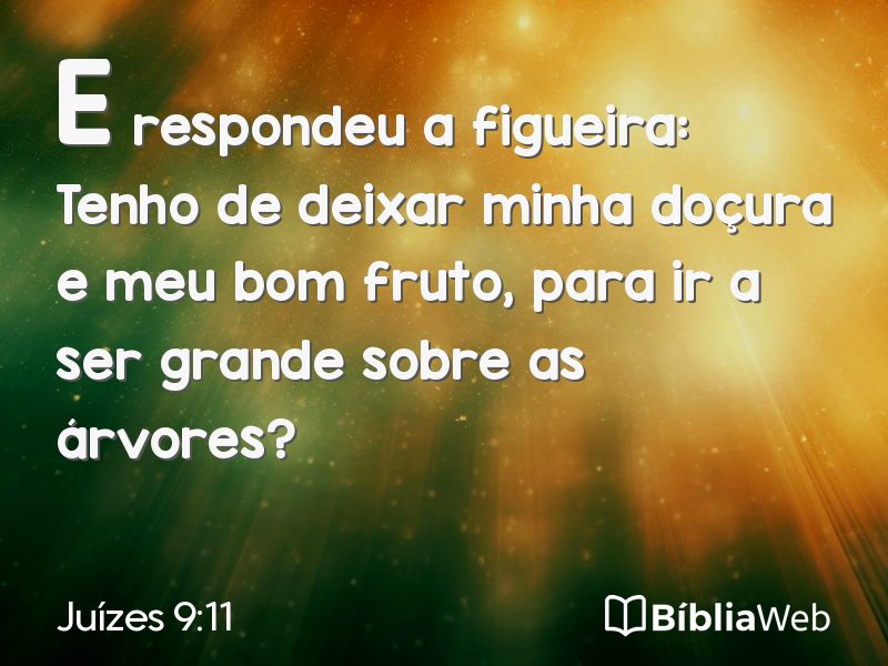 Juízes 9:11 em imagem para compartilhar