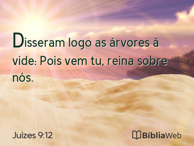 Juízes 9:12 em imagem para compartilhar