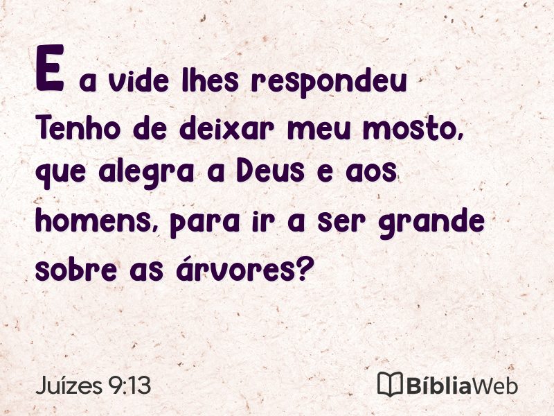 Juízes 9:13 em imagem para compartilhar