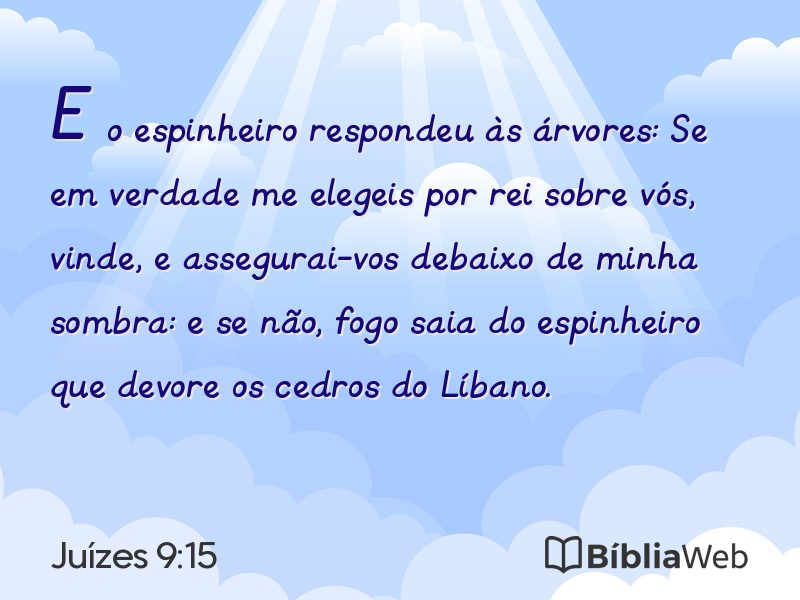 Juízes 9:15 em imagem para compartilhar
