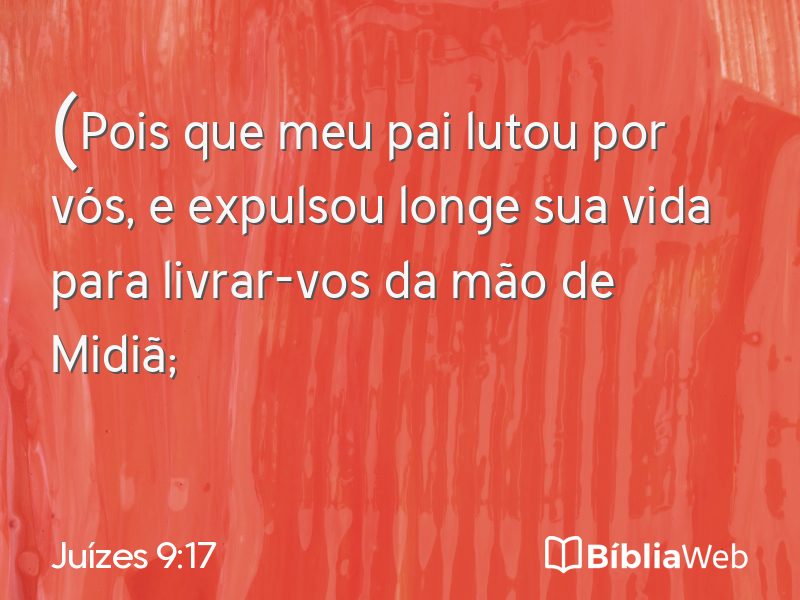 Juízes 9:17 em imagem para compartilhar