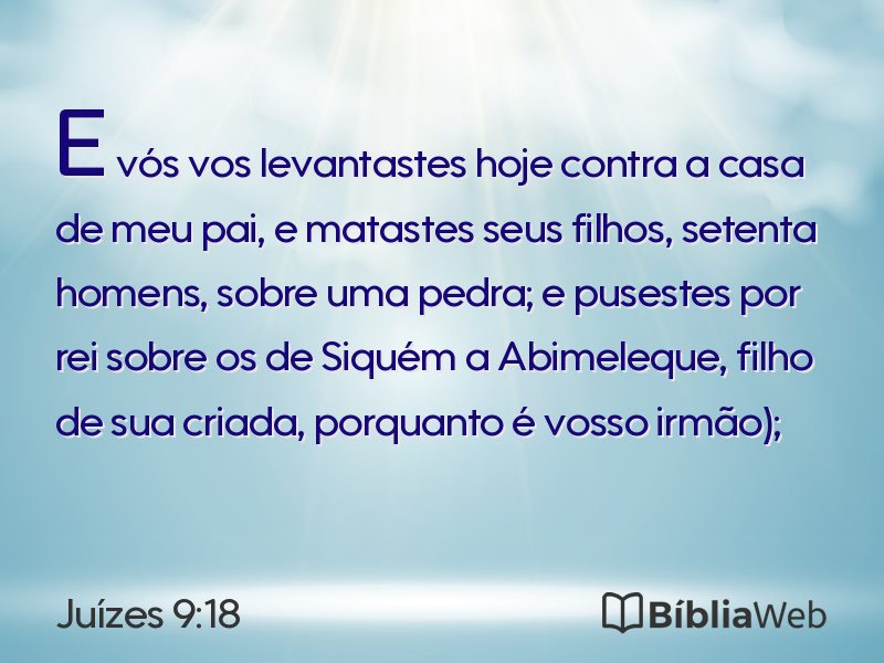Juízes 9:18 em imagem para compartilhar