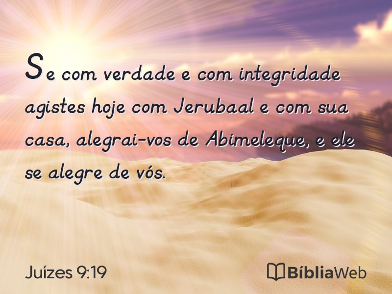 Juízes 9:19 em imagem para compartilhar