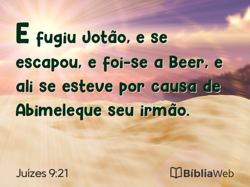 Juízes 9:21 em imagem para compartilhar