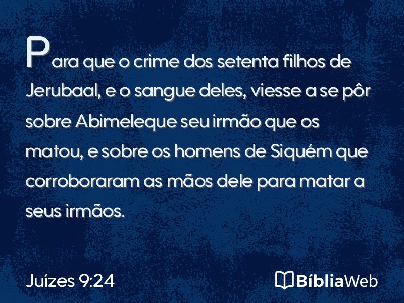 Juízes 9:24 em imagem para compartilhar