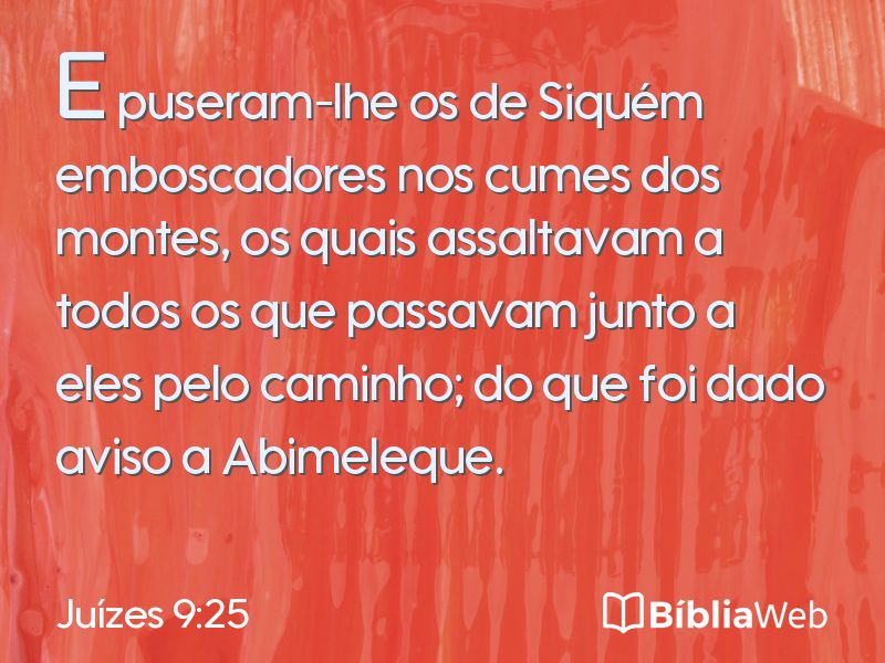Juízes 9:25 em imagem para compartilhar