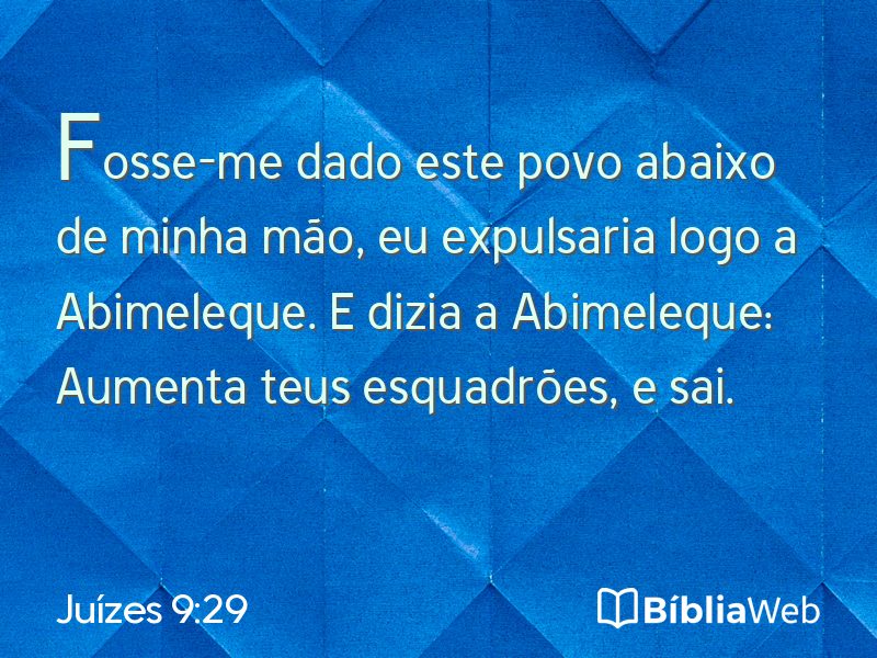 Juízes 9:29 em imagem para compartilhar