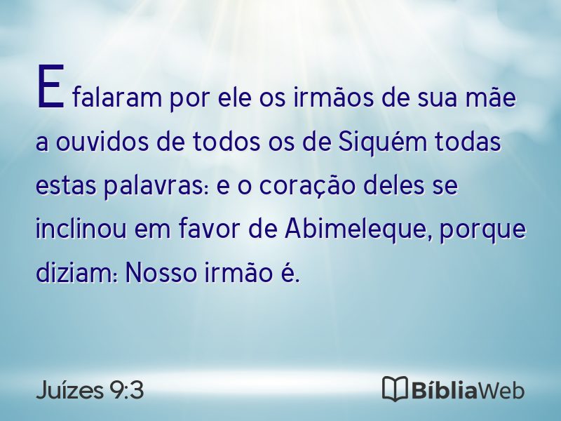 Juízes 9:3 em imagem para compartilhar