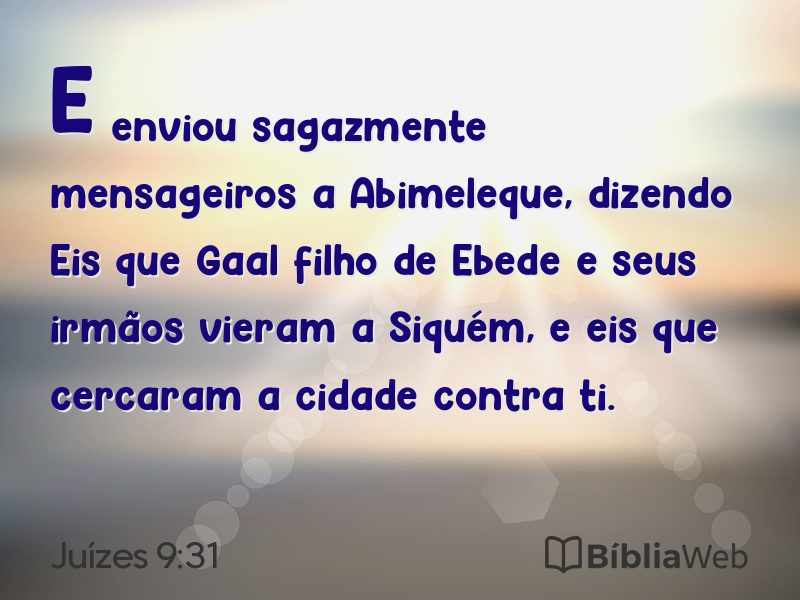 Juízes 9:31 em imagem para compartilhar