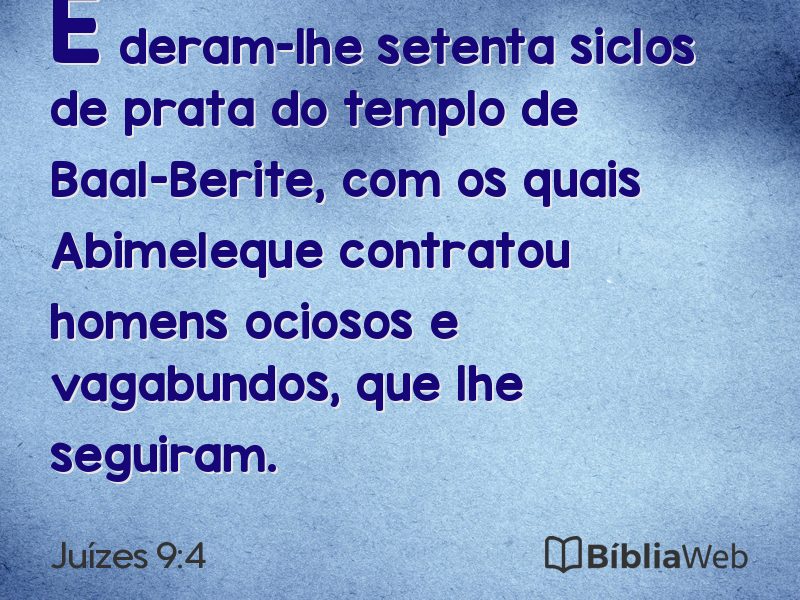 Juízes 9:4 em imagem para compartilhar