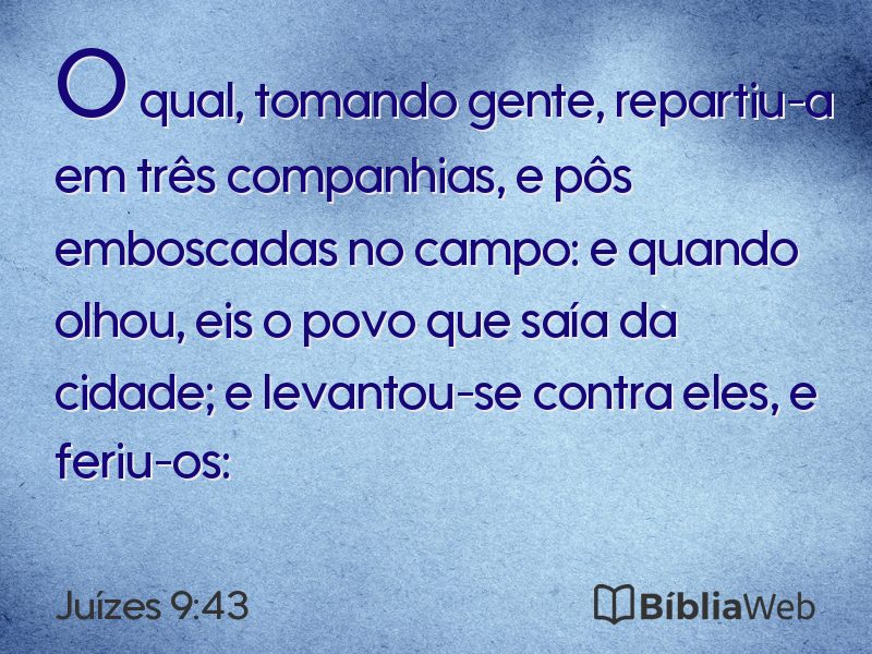 Juízes 9:43 em imagem para compartilhar