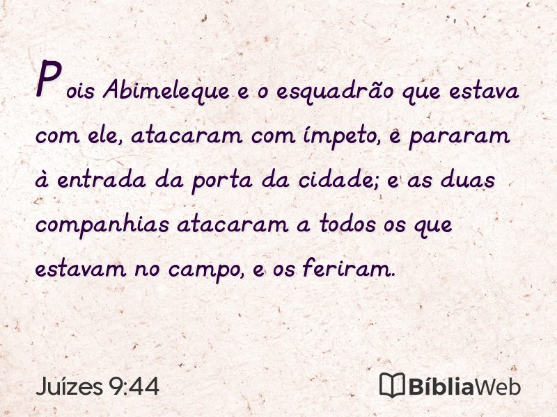 Juízes 9:44 em imagem para compartilhar