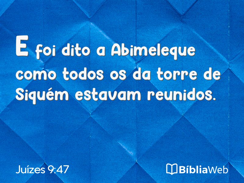 Juízes 9:47 em imagem para compartilhar