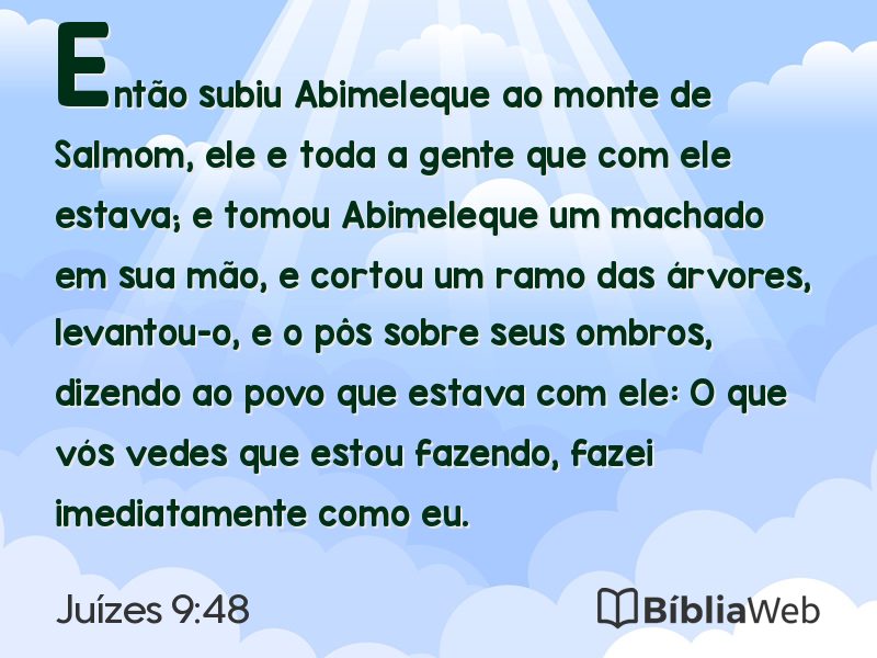 Juízes 9:48 em imagem para compartilhar