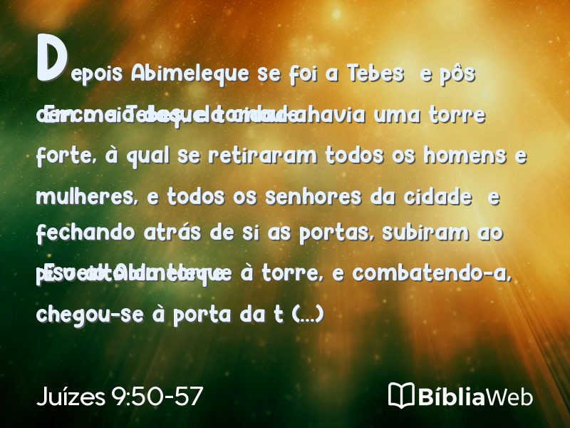 Juízes 9:50-57 em imagem para compartilhar