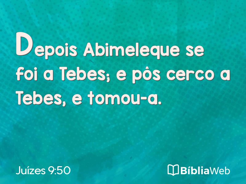 Juízes 9:50 em imagem para compartilhar