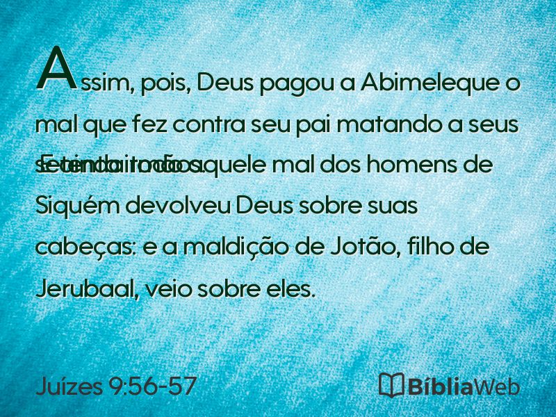 Juízes 9:56-57 em imagem para compartilhar