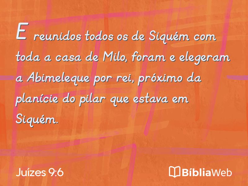 Juízes 9:6 em imagem para compartilhar