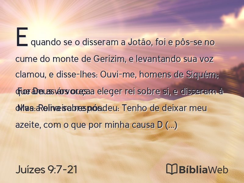 Juízes 9:7-21 em imagem para compartilhar