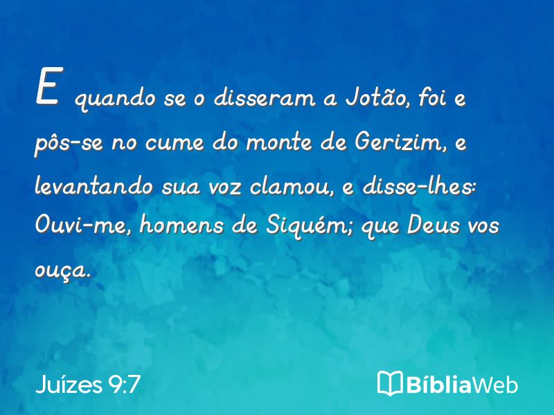 Juízes 9:7 em imagem para compartilhar