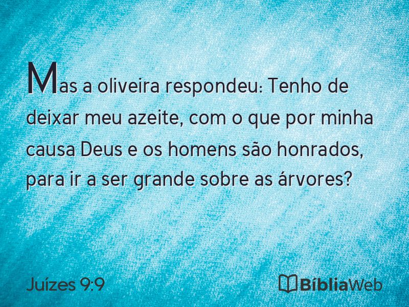 Juízes 9:9 em imagem para compartilhar