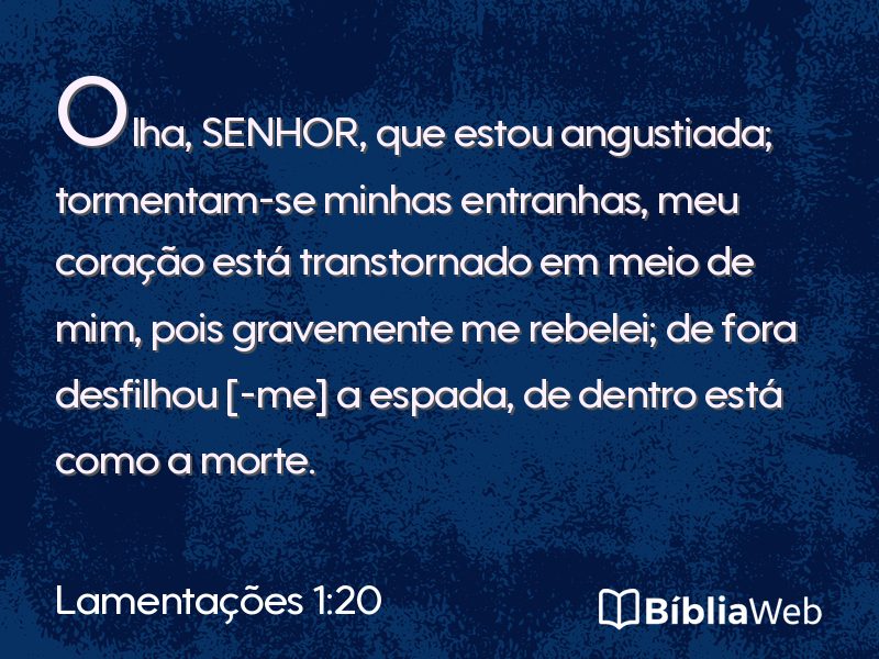 Lamentações 1:20 em imagem para compartilhar