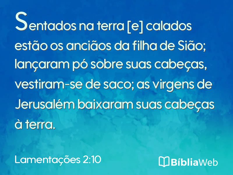 Lamentações 2:10 em imagem para compartilhar