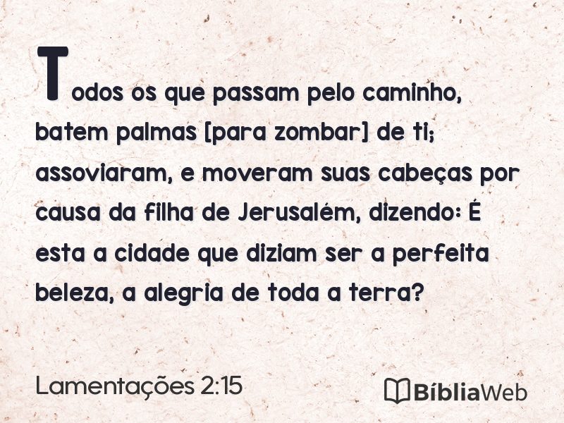 Lamentações 2:15 em imagem para compartilhar
