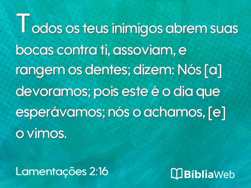 Lamentações 2:16 em imagem para compartilhar