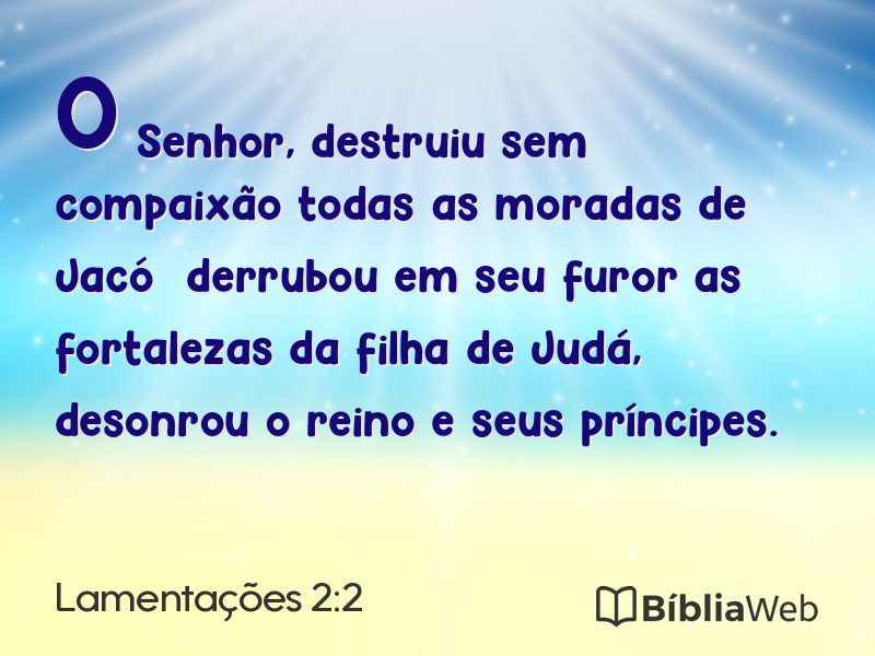 Lamentações 2:2 em imagem para compartilhar