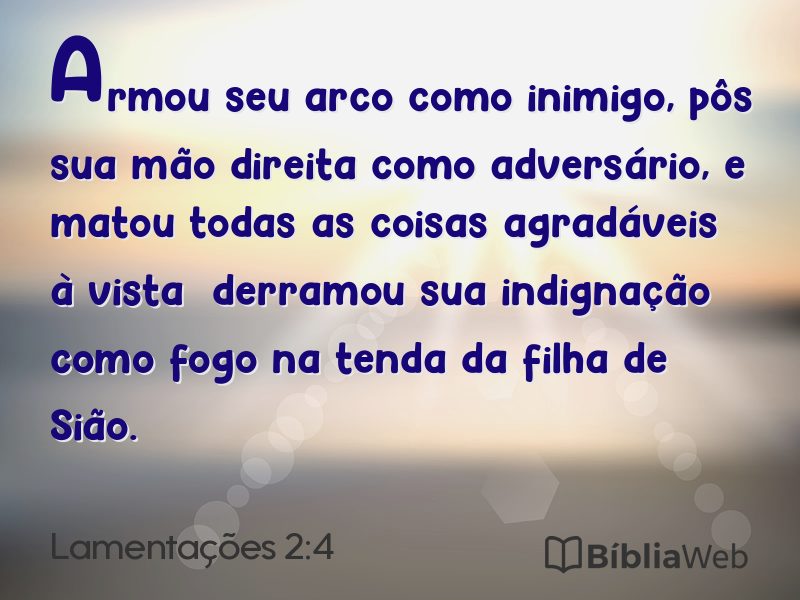 Lamentações 2:4 em imagem para compartilhar