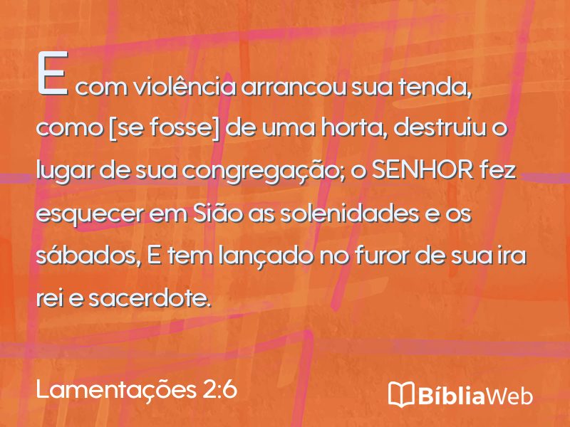Lamentações 2:6 em imagem para compartilhar