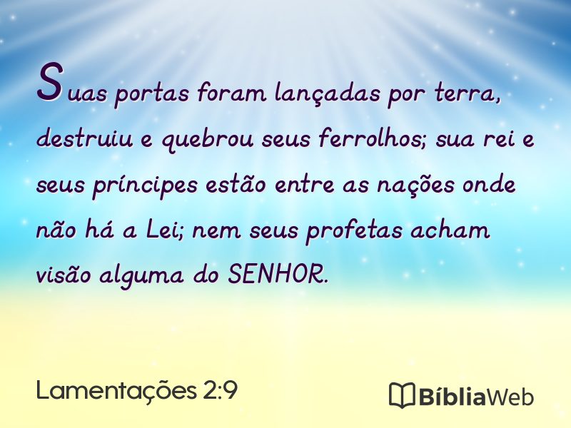 Lamentações 2:9 em imagem para compartilhar