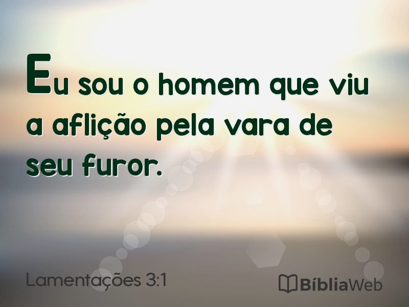 Lamentações 3:1 em imagem para compartilhar
