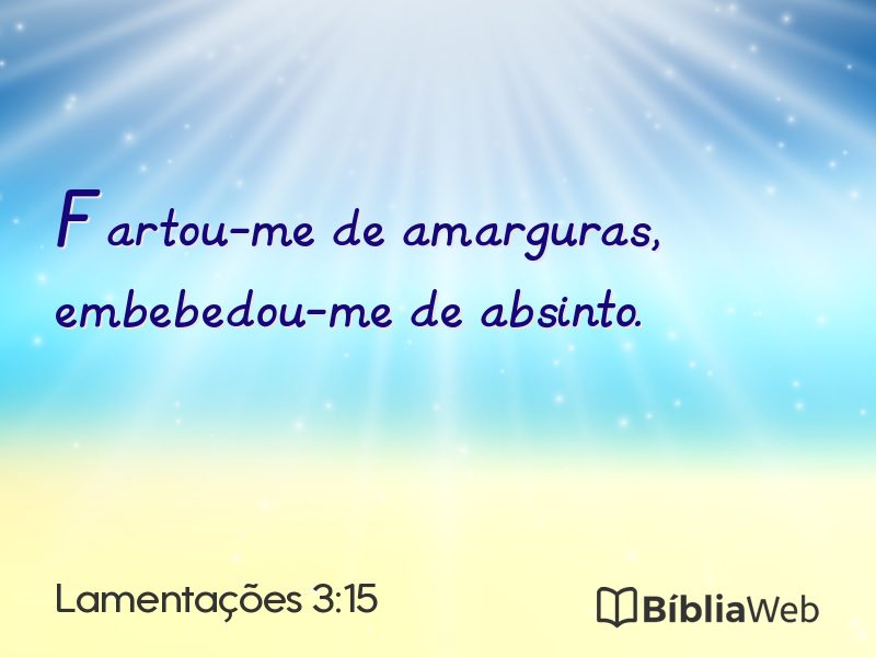 Lamentações 3:15 em imagem para compartilhar