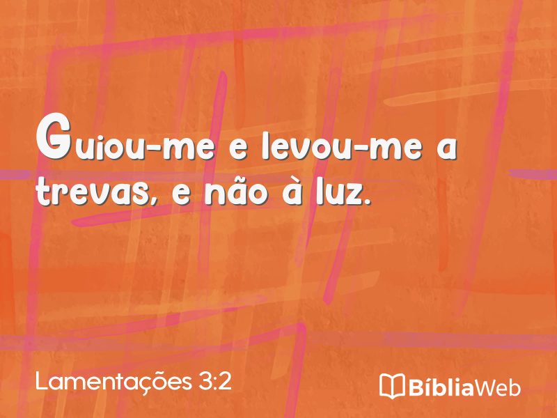 Lamentações 3:2 em imagem para compartilhar
