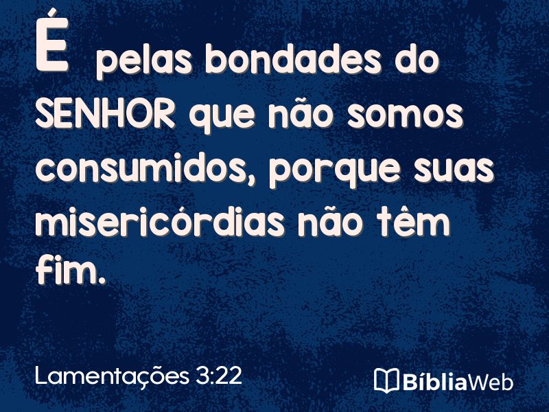 Lamentações 3:22 em imagem para compartilhar