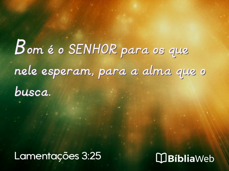 Lamentações 3:25 em imagem para compartilhar