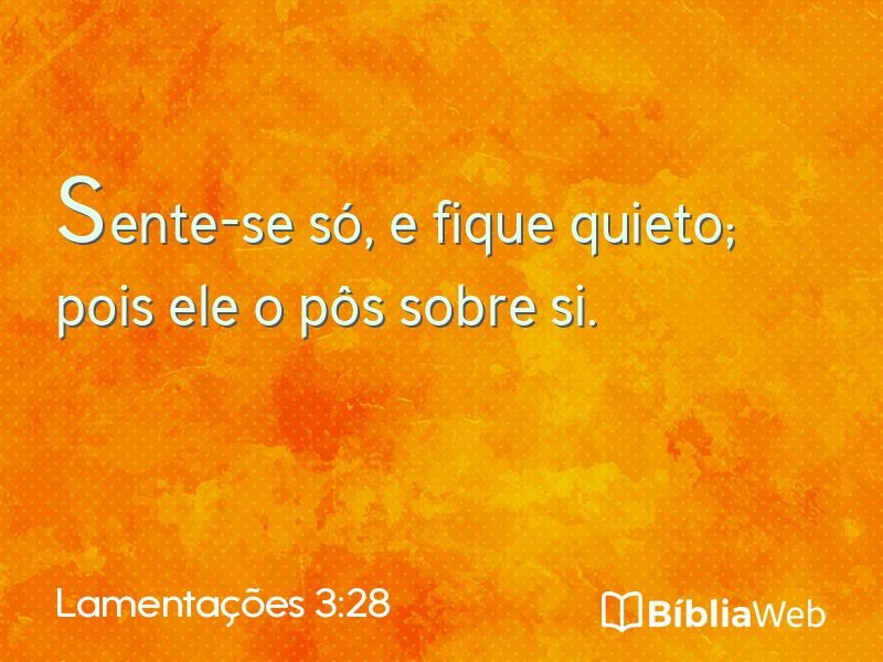 Lamentações 3:28 em imagem para compartilhar