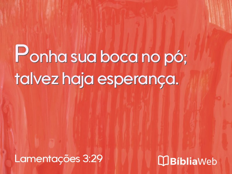 Lamentações 3:29 em imagem para compartilhar