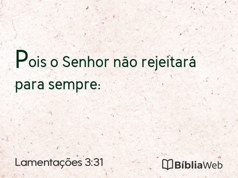 Lamentações 3:31 em imagem para compartilhar