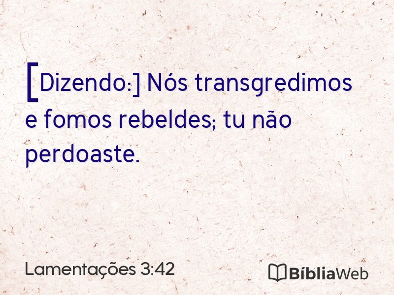 Lamentações 3:42 em imagem para compartilhar