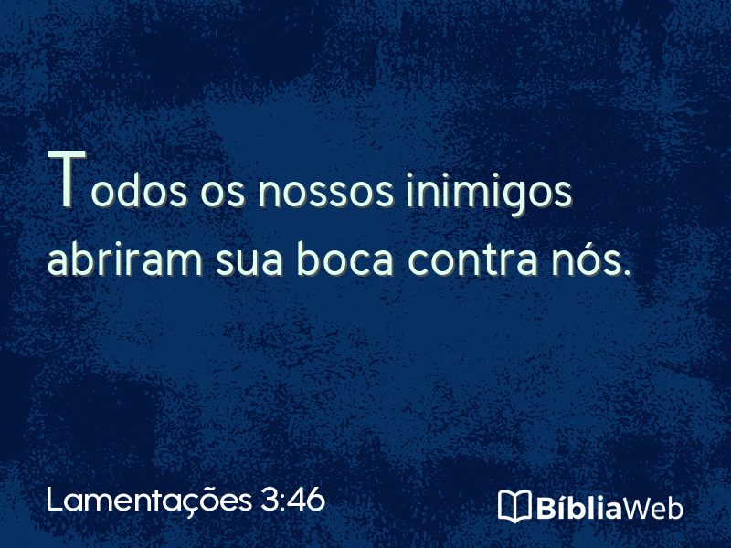 Lamentações 3:46 em imagem para compartilhar