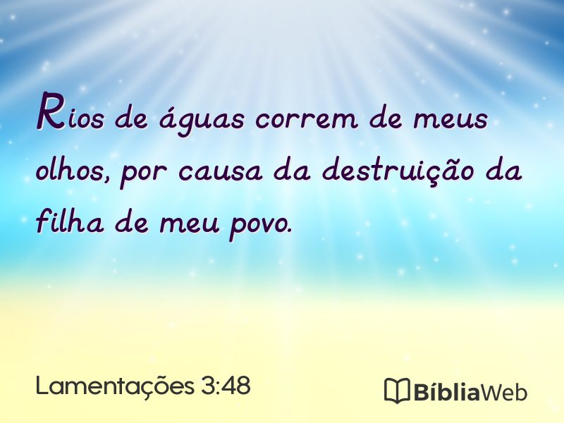 Lamentações 3:48 em imagem para compartilhar